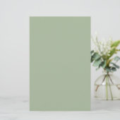 Laurel Green Solid Color Briefpapier (Stehend Vorderseite)