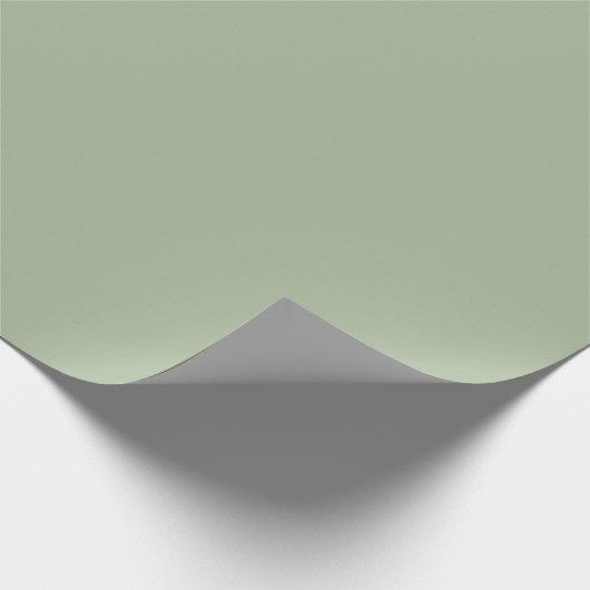 Laurel Green Solid Color Geschenkpapier (Ecke)