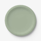 Laurel Green Solid Color Pappteller (Vorderseite)