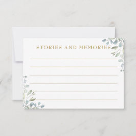 Laurel Greenery Blumengarland Erinnerungen Mitteilungskarte