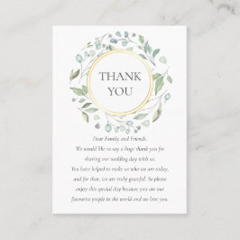 Laurel Greenery Garland Wedding Vielen Dank Platzkarte