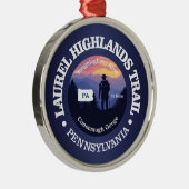 Laurel Highlands Trail (rd2) Ornament Aus Metall (Rechts)