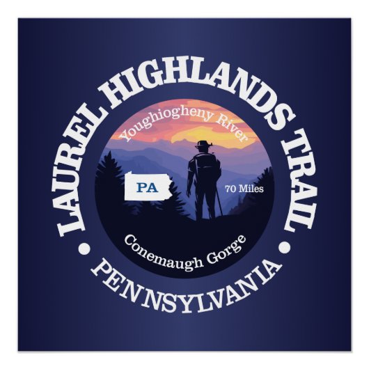 Laurel Highlands Trail (rd2) Poster (Vorderseite)