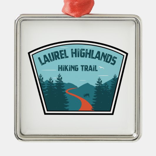Laurel Highlands Wanderweg Ornament Aus Metall (Vorne)