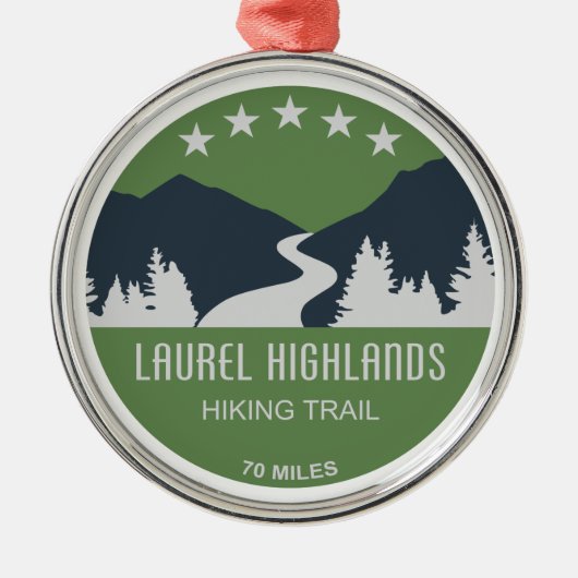 Laurel Highlands Wanderweg Ornament Aus Metall (Vorne)