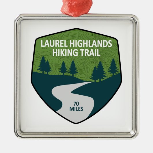 Laurel Highlands Wanderweg Ornament Aus Metall (Vorne)