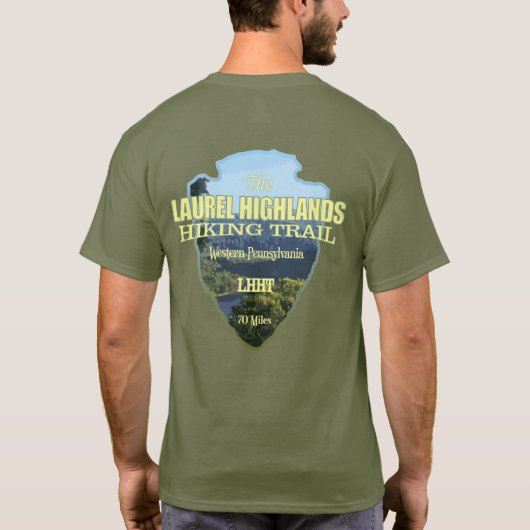 Laurel Highlands Wanderweg (Pfeilspitzen) T-Shirt (Rückseite)