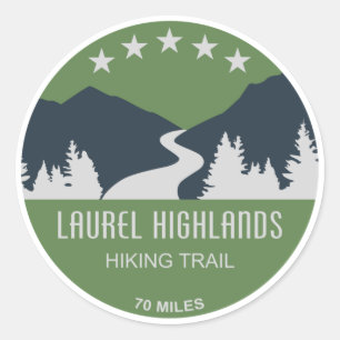 Laurel Highlands Wanderweg Runder Aufkleber