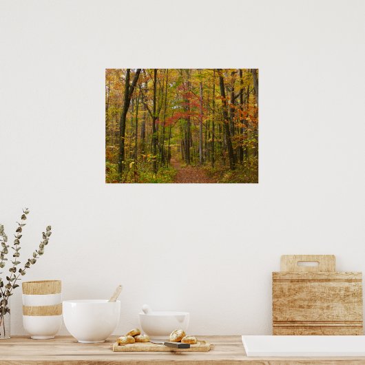 Laurel Hill Trail im Herbst Poster (Küche)