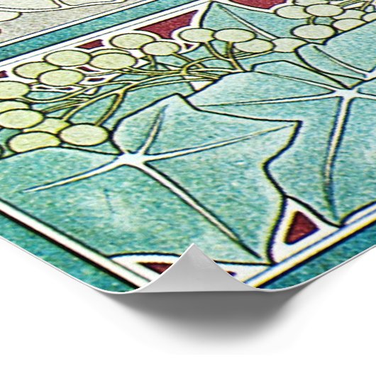 Laurel, Jugendstil-Illustration von Alphonse Mucha Poster (Ecke)