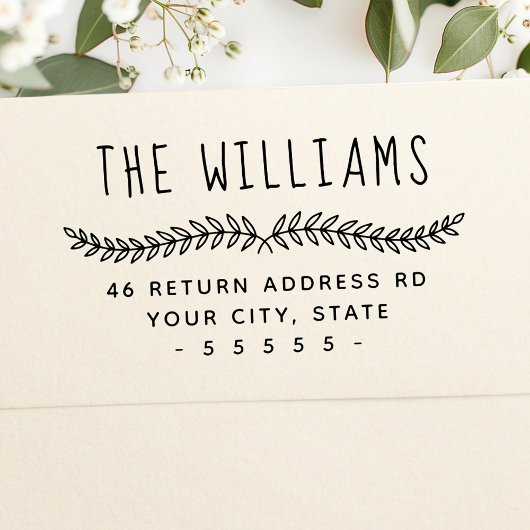 Laurel-Laurel-Whimsikname-Rücksendeadresse Permastempel