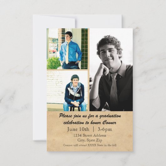 Laurel Leaf - Ankündigung von 3x5 Abschluss (Rückseite)