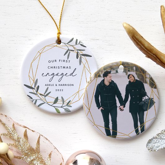 Laurel Leaf Erste Verlobte Weihnachten Keramik Ornament