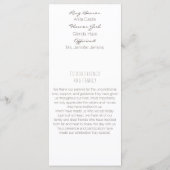 Laurel Leaf Gold Wedding Program Programm (Rückseite)