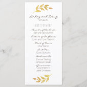 Laurel Leaf Gold Wedding Program Programm (Vorderseite)