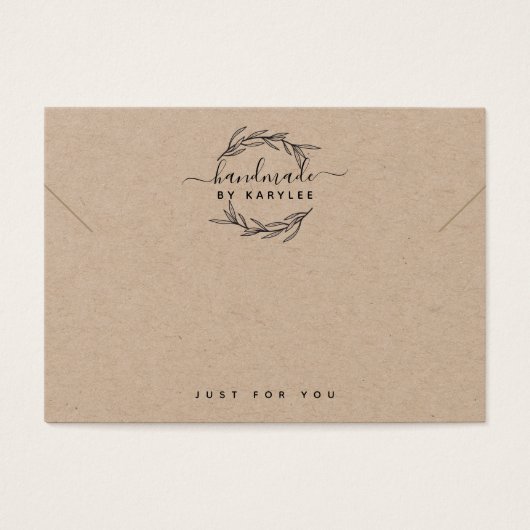 Laurel Leaf Necklace Bracelet Display Card (Vorderseite)