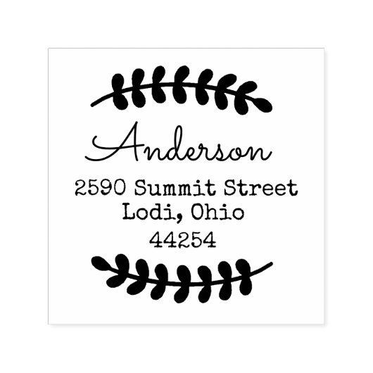 Laurel Leaf Simple Permastempel (Design)