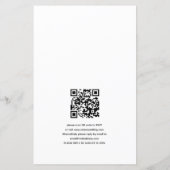 Laurel Leaf Wreath QR Code Script Wedite Einladung (Rückseite)