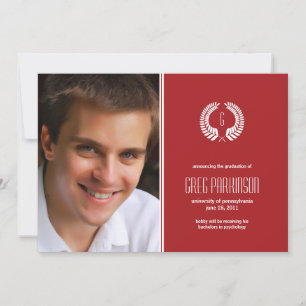 Laurel Monogram Abschluss Ankündigung