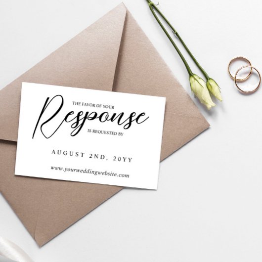 Laurel Monogram Bevorzugung von Response UAWG Onli RSVP Karte