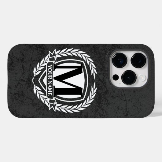 Laurel Monogram Design Case-Mate iPhone Case (Rückseite (Horizontal))