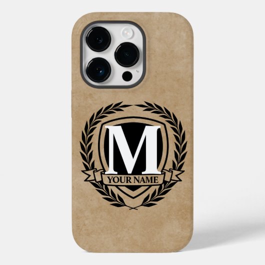 Laurel Monogram Design Case-Mate iPhone Case (Rückseite)