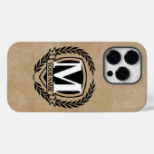 Laurel Monogram Design Case-Mate iPhone Case (Rückseite (Horizontal))