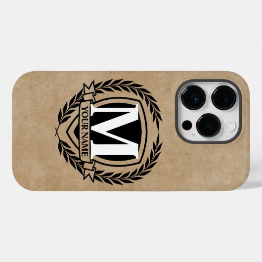Laurel Monogram Design Case-Mate iPhone Case (Rückseite (Horizontal))