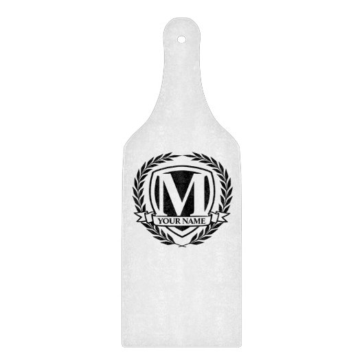 Laurel Monogram Design Cutting Board Schneidebrett (Vorderseite)