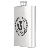 Laurel Monogram Design Flask Flachmann (Links)