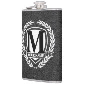 Laurel Monogram Design Flask Flachmann (Links)