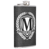 Laurel Monogram Design Flask Flachmann (Rechts)