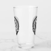 Laurel Monogram Design Glass Glas (Links)