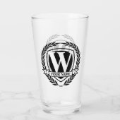 Laurel Monogram Design Glass Glas (Rückseite)
