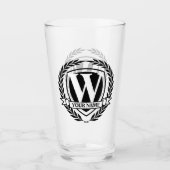 Laurel Monogram Design Glass Glas (Vorderseite)