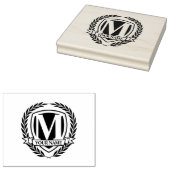 Laurel Monogram Design Gumber Briefmarke Gummistempel (Stempel)