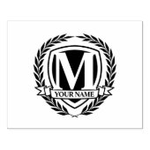 Laurel Monogram Design Gumber Briefmarke Gummistempel (Prägung)