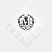 Laurel Monogram Design Napkins Serviette (Ecke)