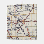 Laurel MS Vintage Karte Keramikornament (Links)