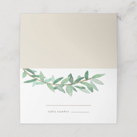 Laurel Olive Branch Platzkarten (Außenseite Aufgefaltet)