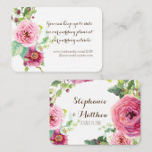 Laurel Olive Leaf Wreath Wedding Website Cards Begleitkarte (Vorne/Hinten)