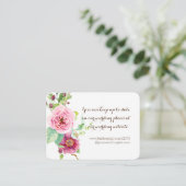 Laurel Olive Leaf Wreath Wedding Website Cards Begleitkarte (Stehend Vorderseite)