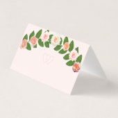 Laurel & Rose Blume Hochzeitskappenkarte (Rückseite)