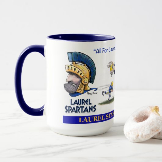 Laurel Senior High School Spartan-Tasse Tasse (Mit Donut)