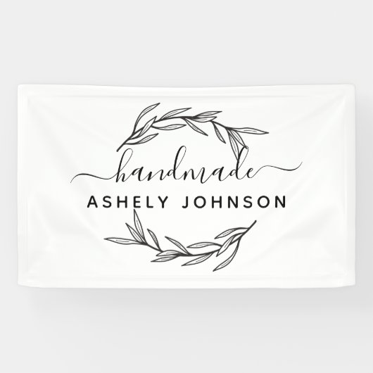 Laurel Verlasse Greenery Personalisiert Banner (Horizontal)