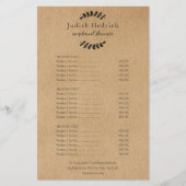 Laurel Verlasse Rustic Kraft Salon Service Menu Flyer (Vorne)
