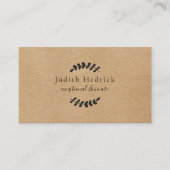 Laurel Verlasse Rustic Kraft Visitenkarte (Vorderseite)