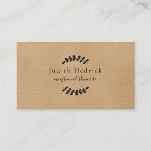 Laurel Verlasse Rustic Kraft Visitenkarte