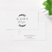 Laurel Verlasse Schwarz-Weiß-Geschenkgutschein (Schreibtisch)