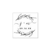 Laurel Verlasse Skriptinitialen Hochzeit Gummistempel (Prägung)